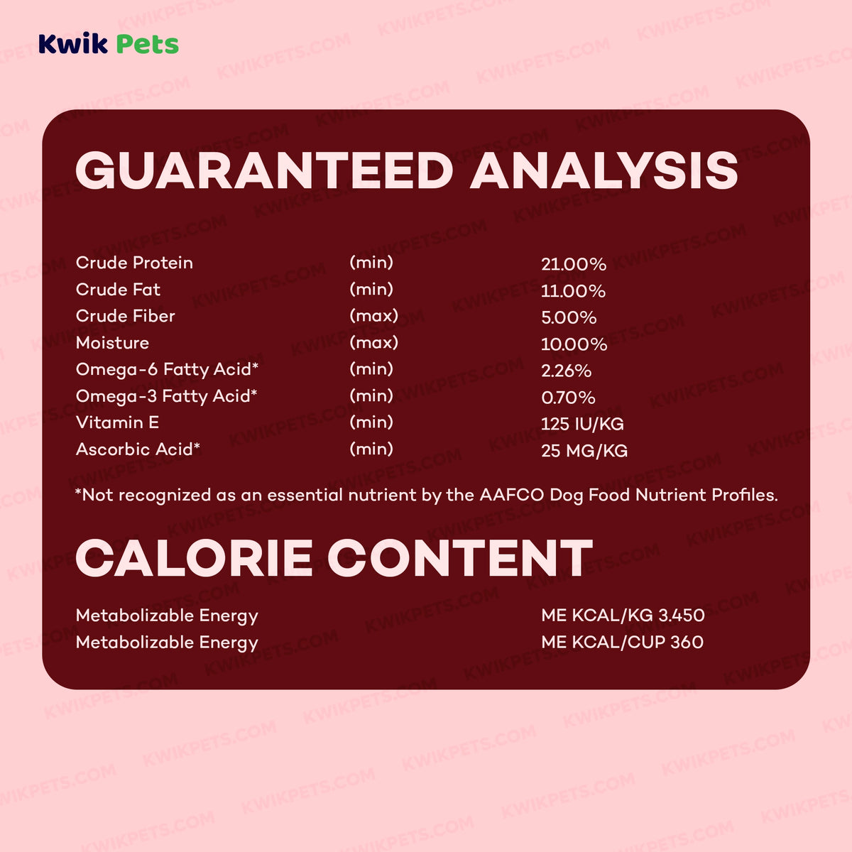 Guaranteed Analysis of AvoDerm Natural Original Lamb Meal & Brown Rice Recipe Dry Dog Food 26-lb