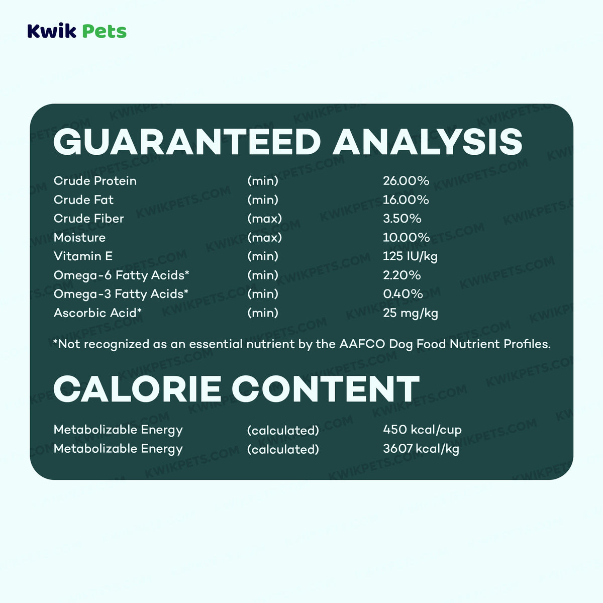 Guaranteed Analysis of AvoDerm Natural Chicken Meal & Brown Rice Small Breed Dry Dog Food 7-lb
