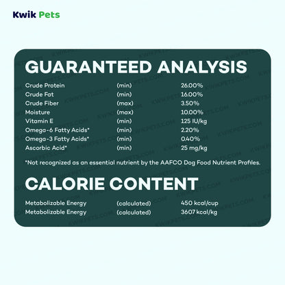 Guaranteed Analysis of AvoDerm Natural Chicken Meal & Brown Rice Small Breed Dry Dog Food 7-lb