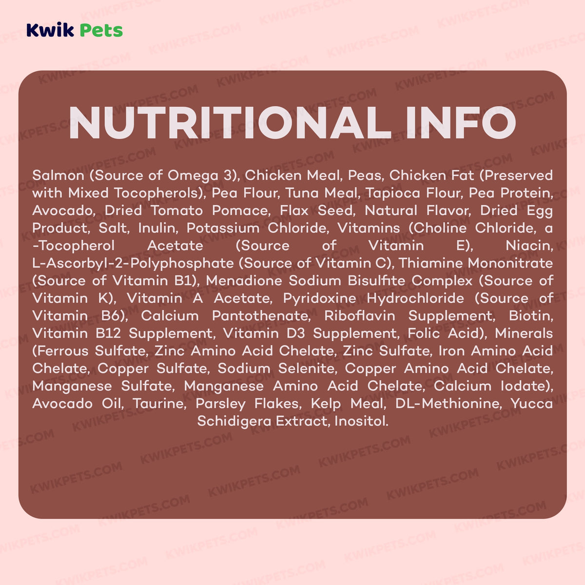 Nutrition of AvoDerm Natural Grain-Free Salmon with Tuna Meal Dry Cat Food 5-lb
