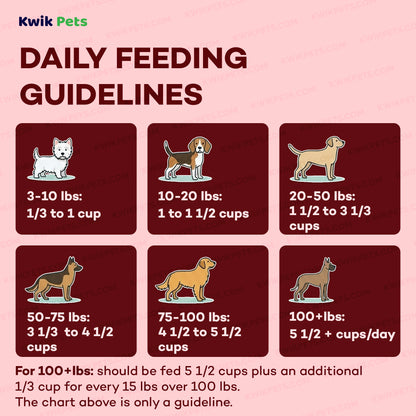 Feeding Guide Lines of AvoDerm Natural Original Lamb Meal & Brown Rice Recipe Dry Dog Food 4.4-lb