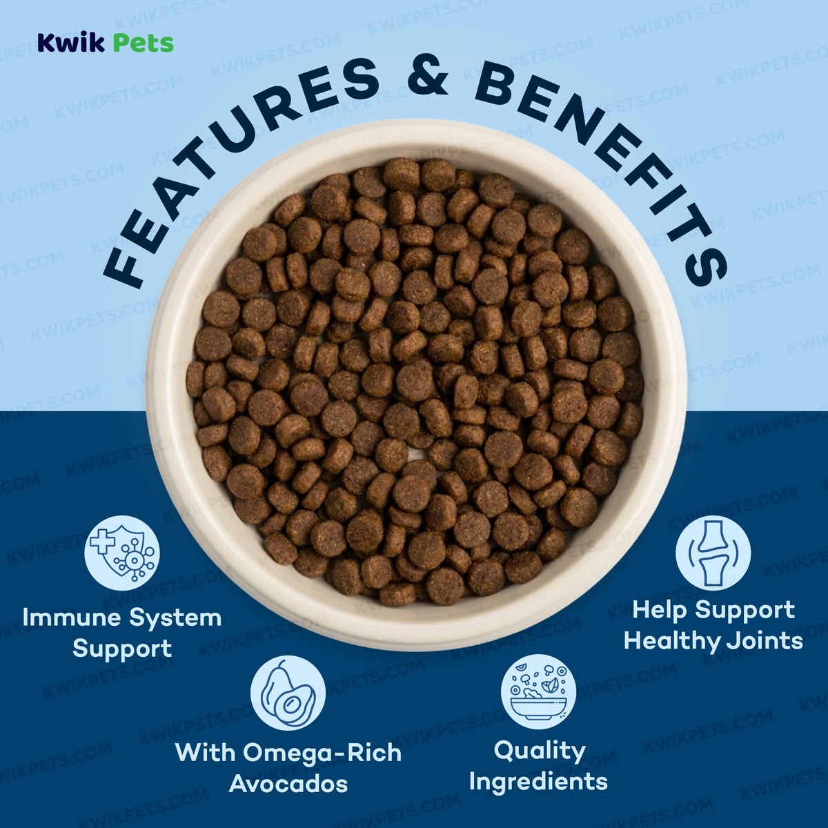 Features & Benefits of AvoDerm Natural Advanced Joint Health Grain-Free Chicken Meal Formula Adult Dry Dog Food 4-lb