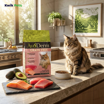 Lifestyle of AvoDerm Natural Grain-Free Salmon with Tuna Meal Dry Cat Food 5-lb