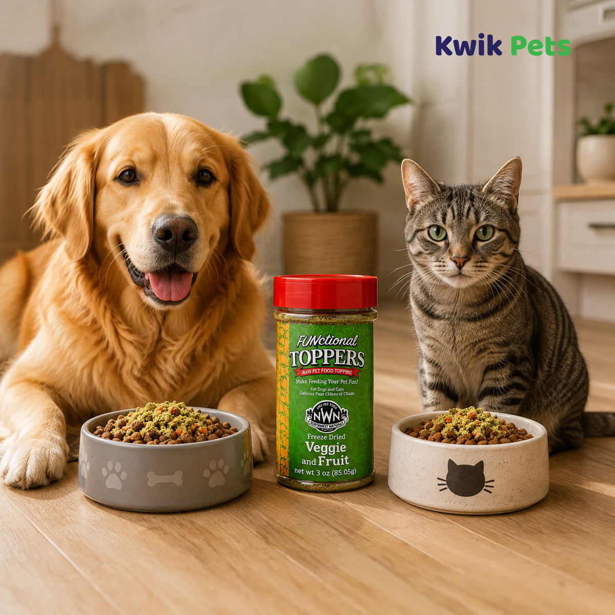 Lifestyle of Northwest Naturals Functional Freeze Dried Dog & Cat Food Topper Veggie and Fruits 3-oz