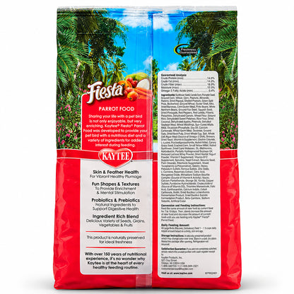Back of Kaytee Fiesta Parrot Food 2.5-lb