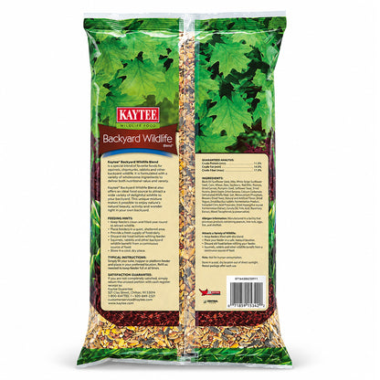 Back of Kaytee Backyard Wildlife Blend Food 5-lb