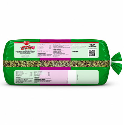 Back of Kaytee Timothy Hay Plus Cranberries for Small Animals 24-oz