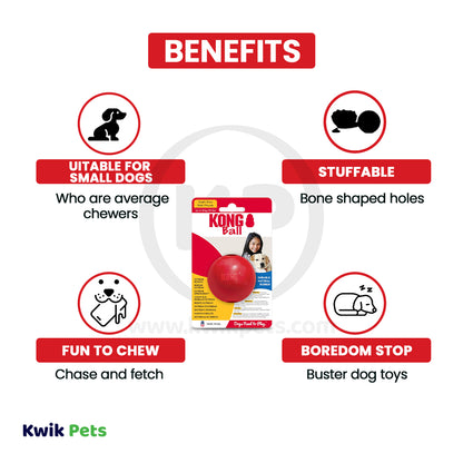 KONG Ball Dog Toy Red Small