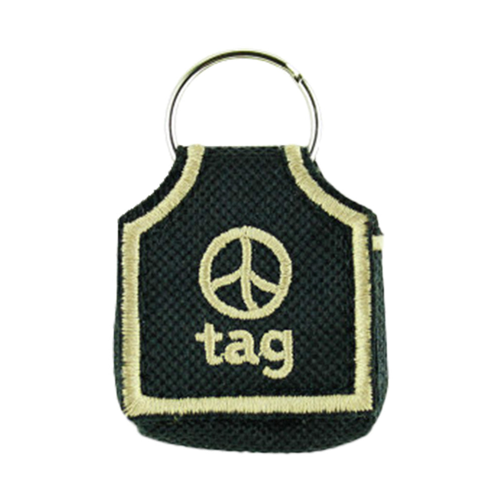 Back of Woof Hoof Dog Tag Silencer Black