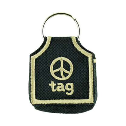 Back of Woof Hoof Dog Tag Silencer Black