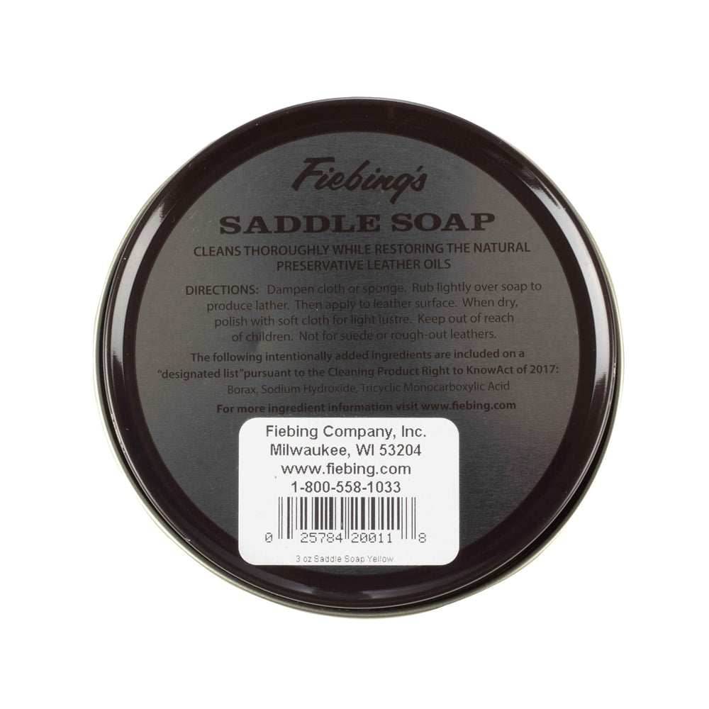 Back of Fiebing's Saddle Soap Paste Yellow 3-oz