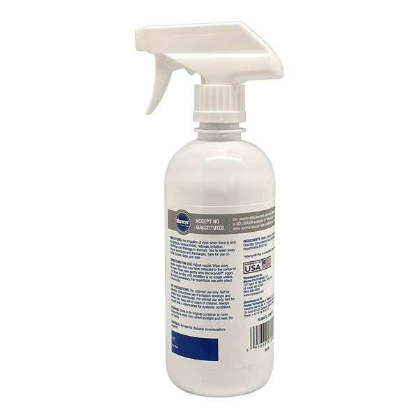 Back of MicrocynAH Pink Eye Spray 16-oz