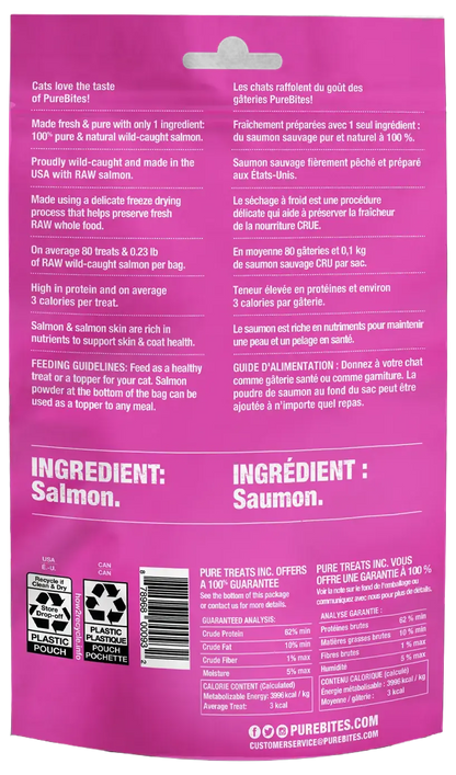 Back of PureBites Wild Pacific Salmon Freeze-Dried Cat Treats 0.92-oz