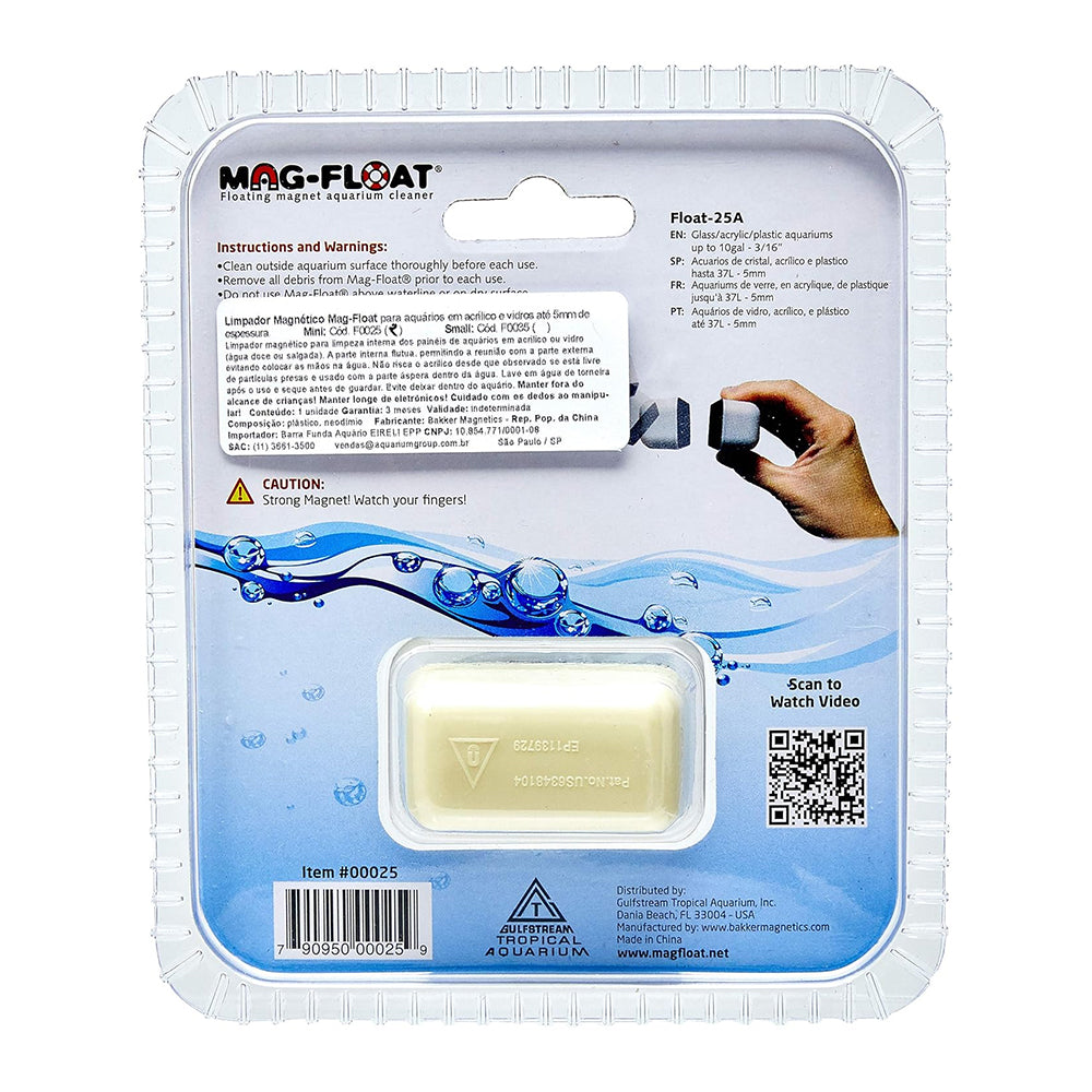 Back of Mag-Float Floating Magnet Acrylic/Glass Aquarium Cleaner Mini