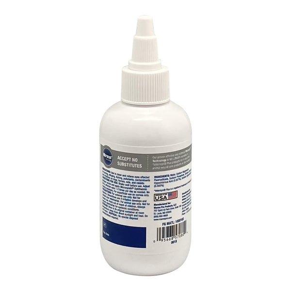 Back of MicrocynAH Ophthalmic Gel 3-oz
