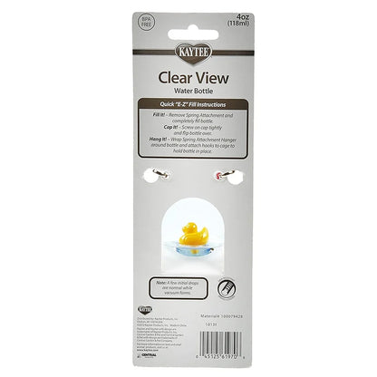 Back of Kaytee Clear Water Bottle for Small Pets 4-oz