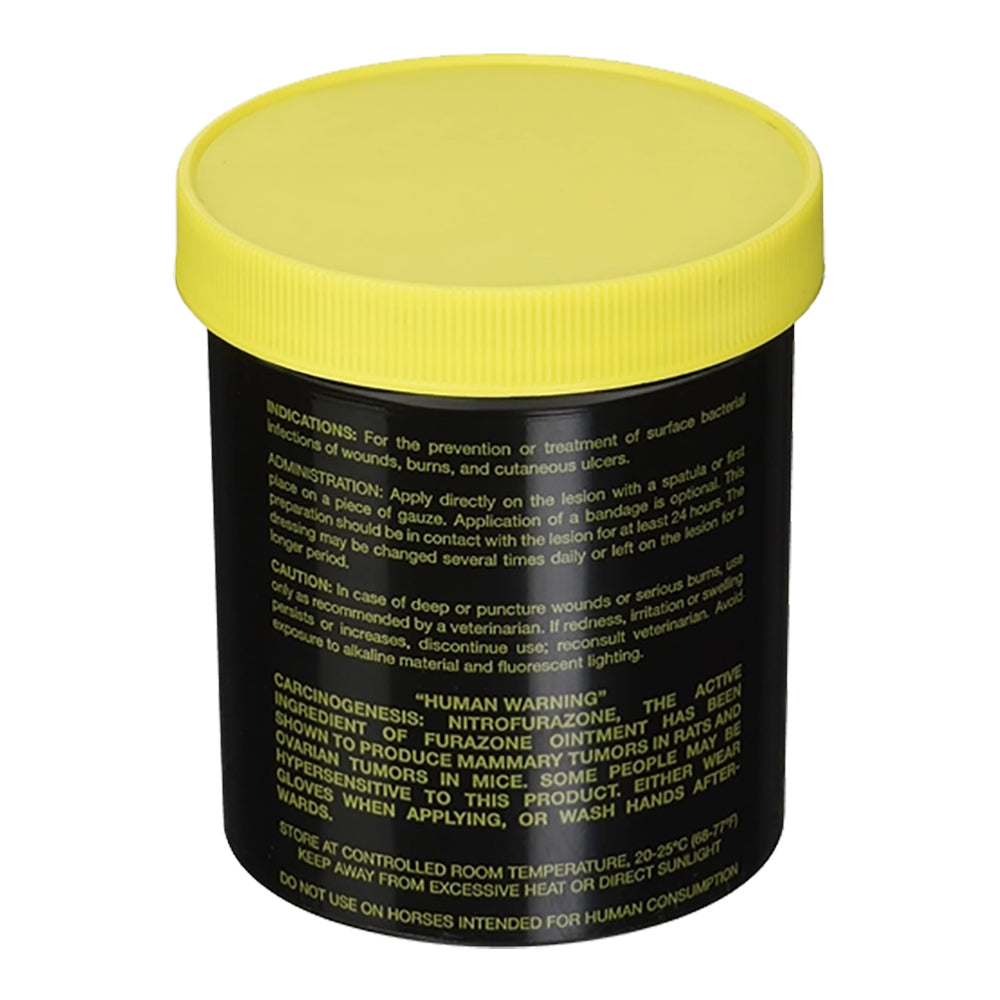 Back of Fura-Zone Nitrofurazone Antibacterial Ointment 1-lb