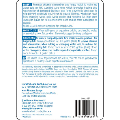Back of API Stress Coat Remedy with Pump 16-oz
