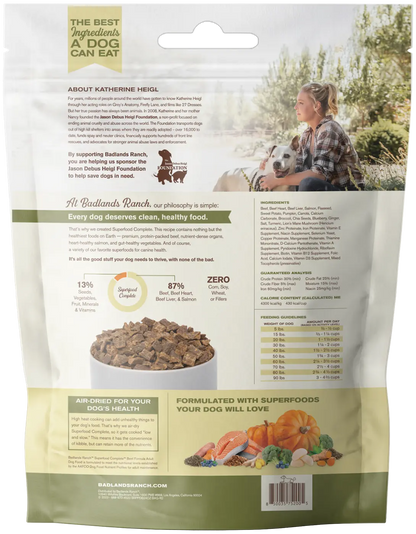 Back of Badlands Ranch Superfood Complete Air-Dried Dog Food Beef 24-oz