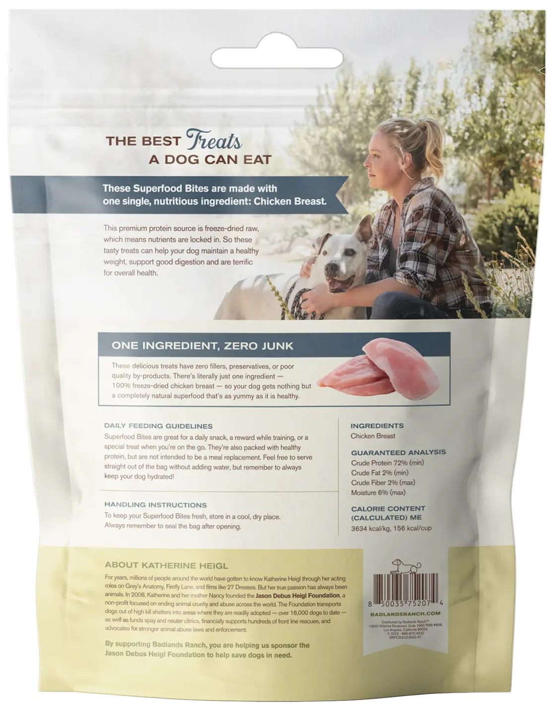Back of Badlands Ranch Superfood Bites Freeze-Dried Raw Dog Treats Chicken Breast 4-oz