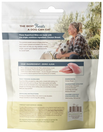 Back of Badlands Ranch Superfood Bites Freeze-Dried Raw Dog Treats Chicken Breast 4-oz