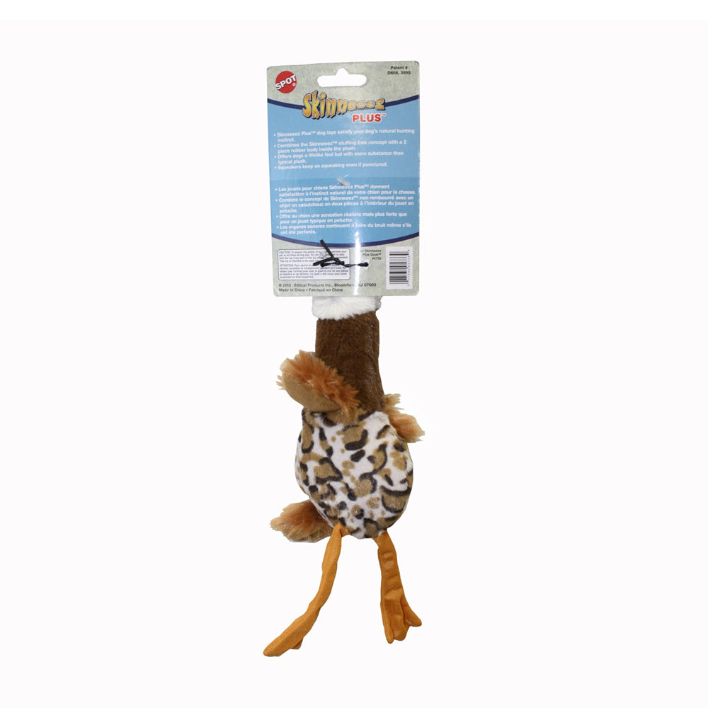 Back of Skinneeez Plush Dog Toy Duck Multicolor 15-in