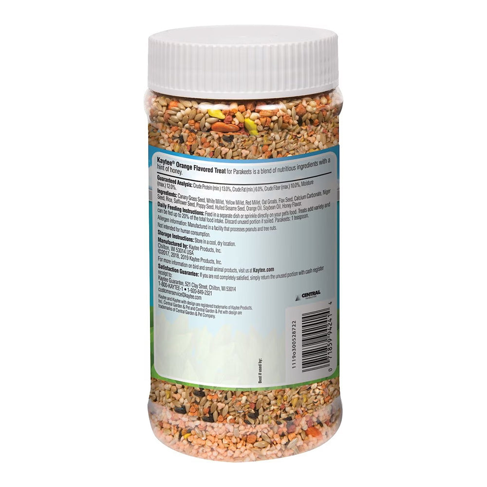 Back of Kaytee Orange Flavored Parakeet Bird Treat 10-oz