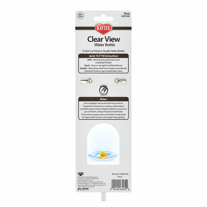 Back of Kaytee Clear Water Bottle for Small Pets 16-oz