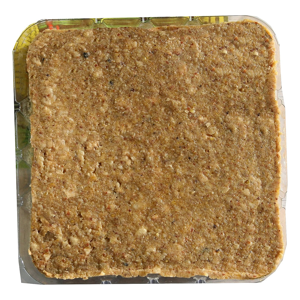 Back of C&S Woodpecker Delight No Melt Suet Dough for Wild Birds 11.75-oz