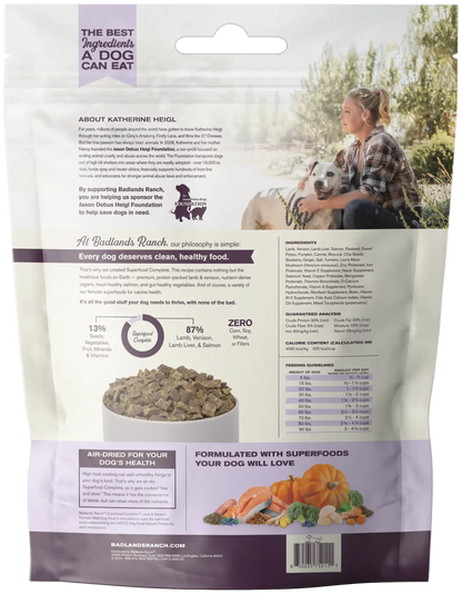 Back of Badlands Ranch Superfood Complete Air-Dried Dog Food Lamb & Venison 11.5-oz