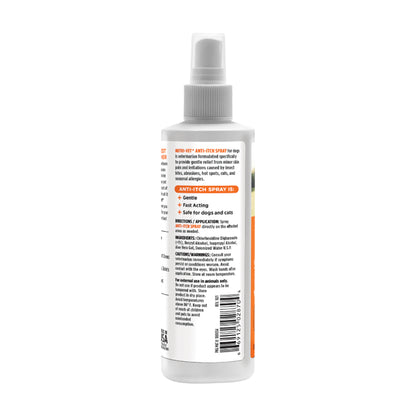 Back of Nutri-Vet Anti-Itch Spray for Dogs-8 oz