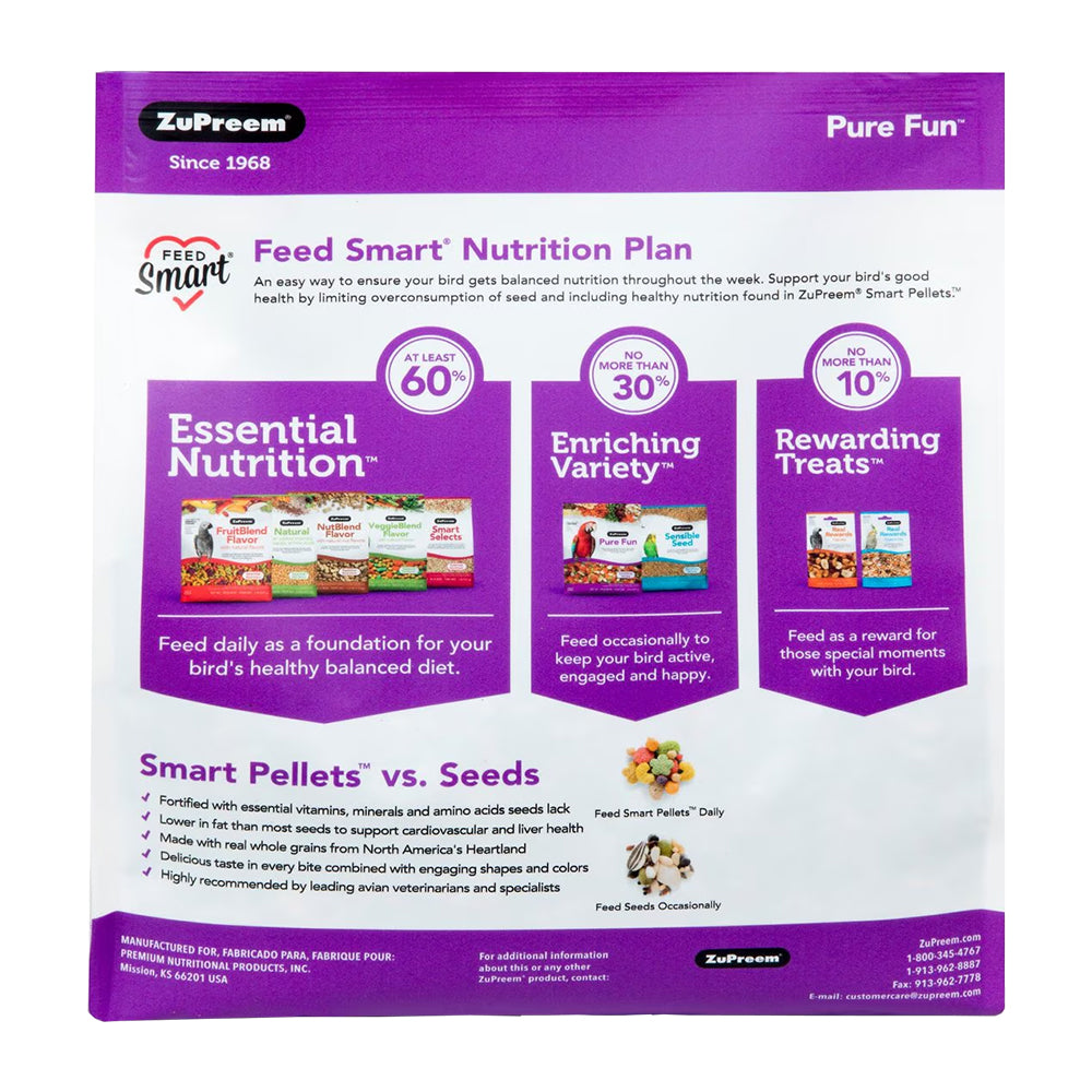 ZuPreem Pure Fun Large Birds Food 2-lb, Kwik Pets