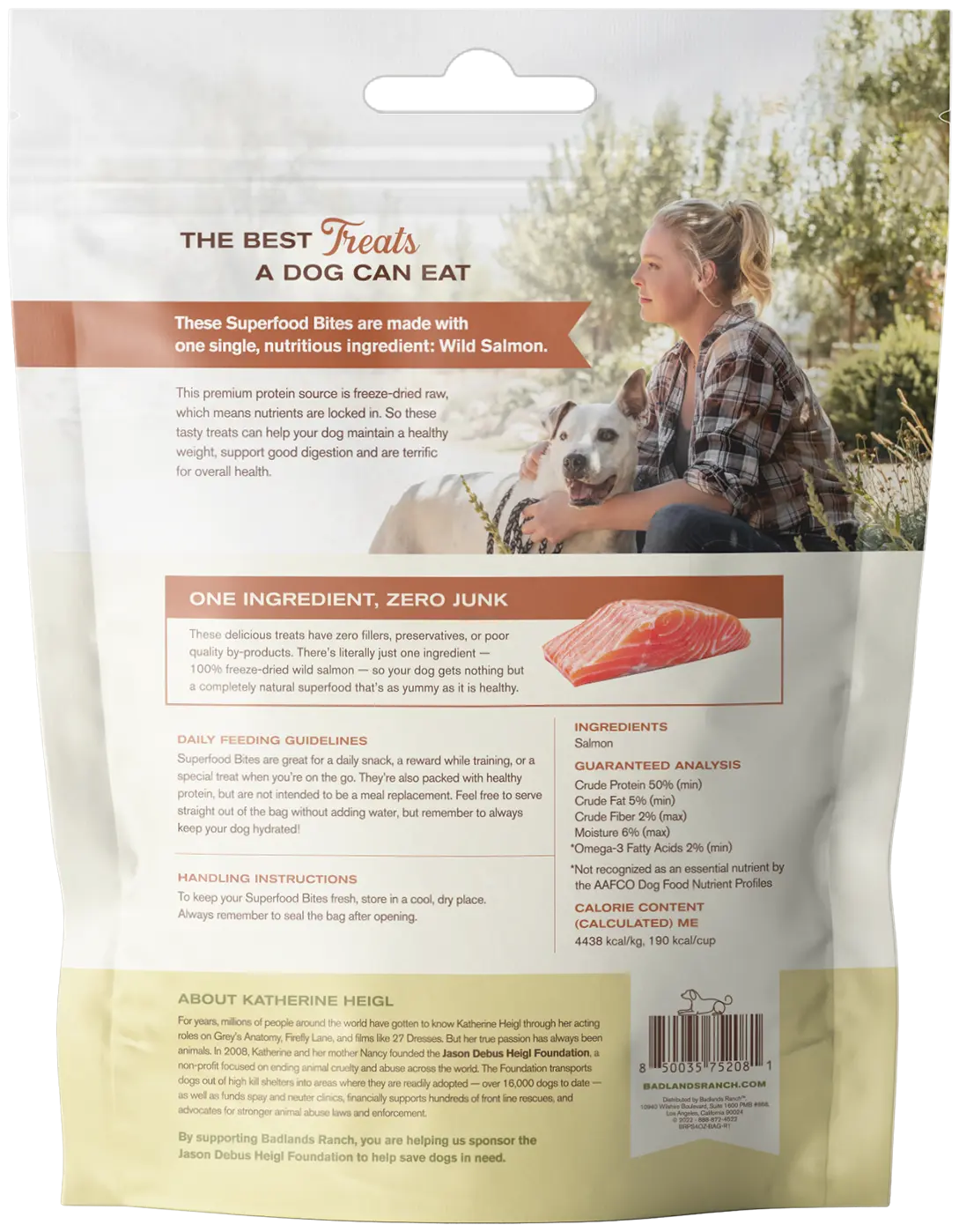 Back of Badlands Ranch Superfood Bites Freeze-Dried Raw Dog Treats Wild Salmon 4-oz