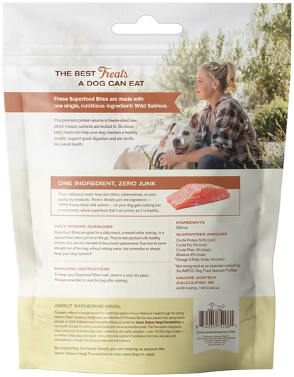 Back of Badlands Ranch Superfood Bites Freeze-Dried Raw Dog Treats Wild Salmon 4-oz