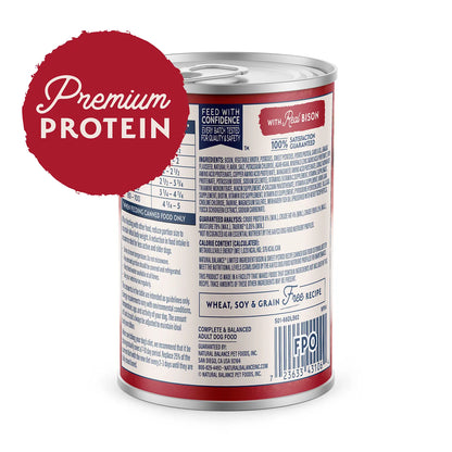 Back of Natural Balance Pet Foods Limited Ingredient Puppy Dry Food Salmon & Brown Rice 24-lb