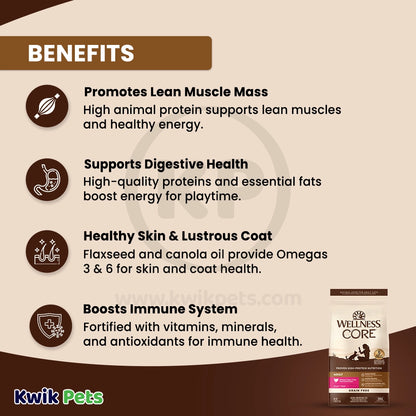 Benefits of Wellness CORE Grain-Free Adult Dry Cat Food Turkey, Turkey Meal & Duck Recipe 5-lb
