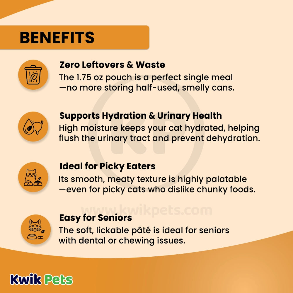 Benefits of Wellness CORE Tiny Tasters Grain-Free Pate Wet Cat Food Chicken & Turkey 1.75-oz