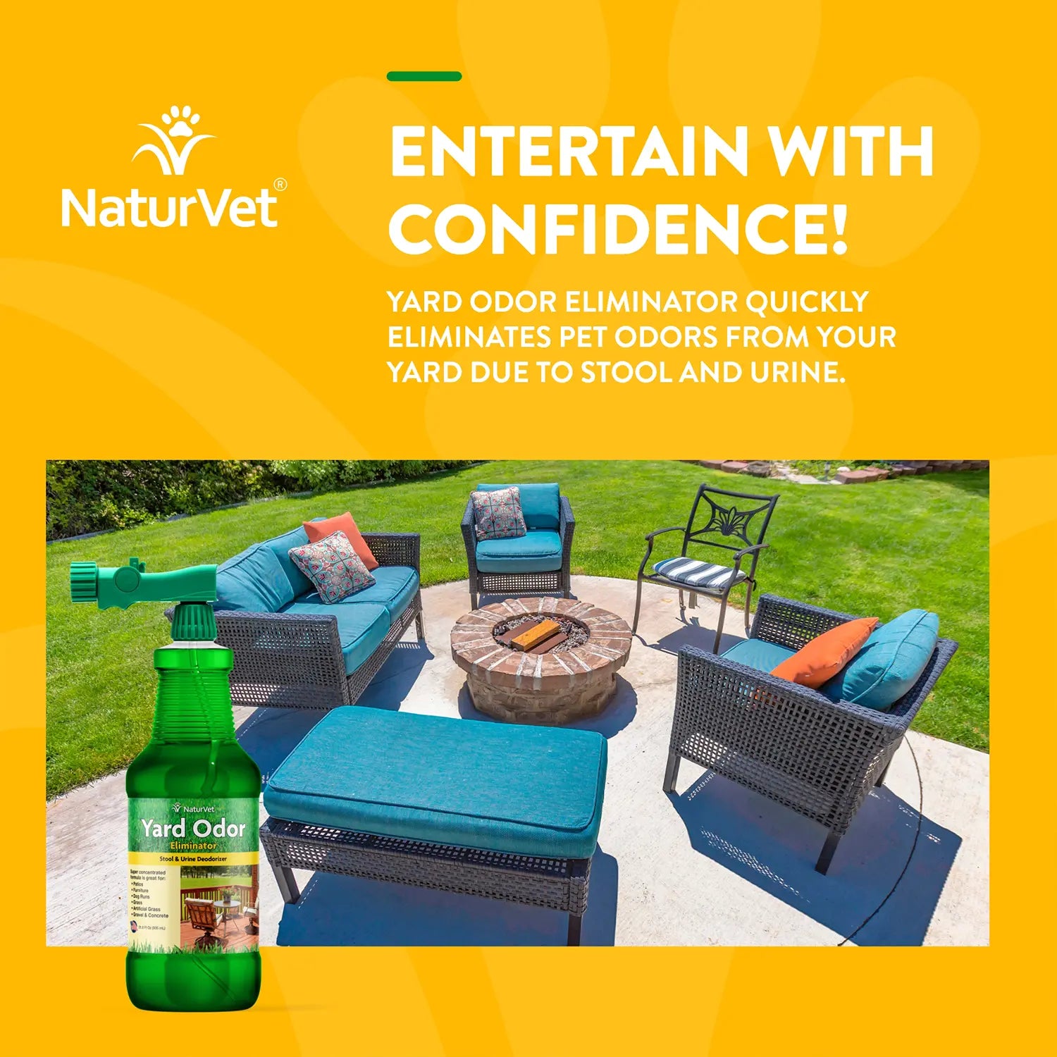 Benefits 2 of NaturVet Yard Odor Eliminator Ready To Use 32-oz