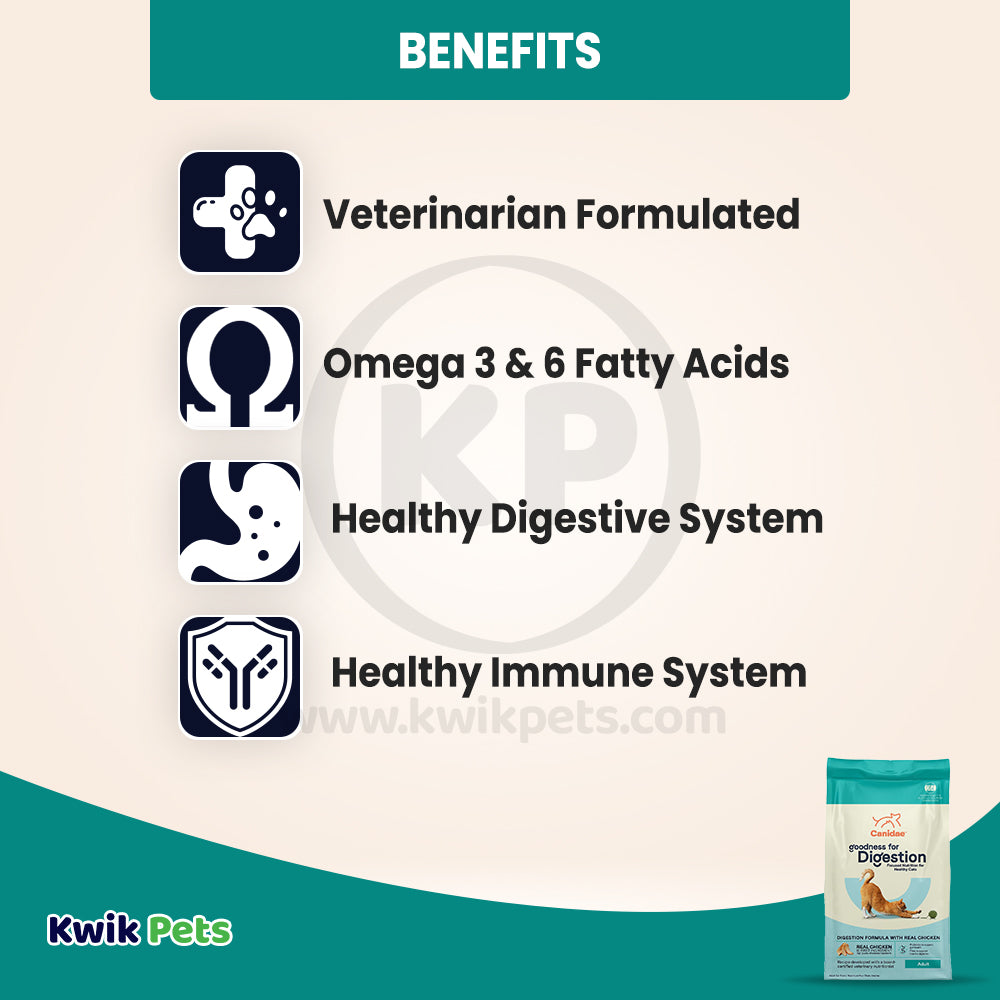 Benefits of CANIDAE PURE Goodness for Digestion Adult Dry Cat Food Chicken 10-lb