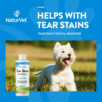 Benefits of NaturVet Tear Stain Topical Remover for Dogs & Cats 4-oz