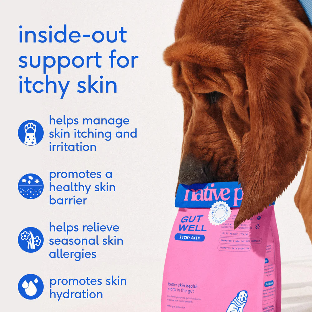 Native Pet GutWell Itchy Skin Relief Supplement for Dogs 12.7-oz, Kwik Pets