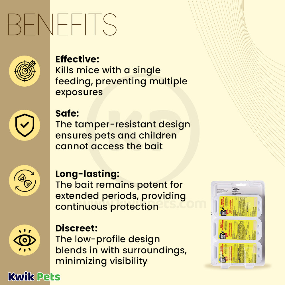 Benefits of Farnam Just One Bite EX Mouse Bait Station 3 Count