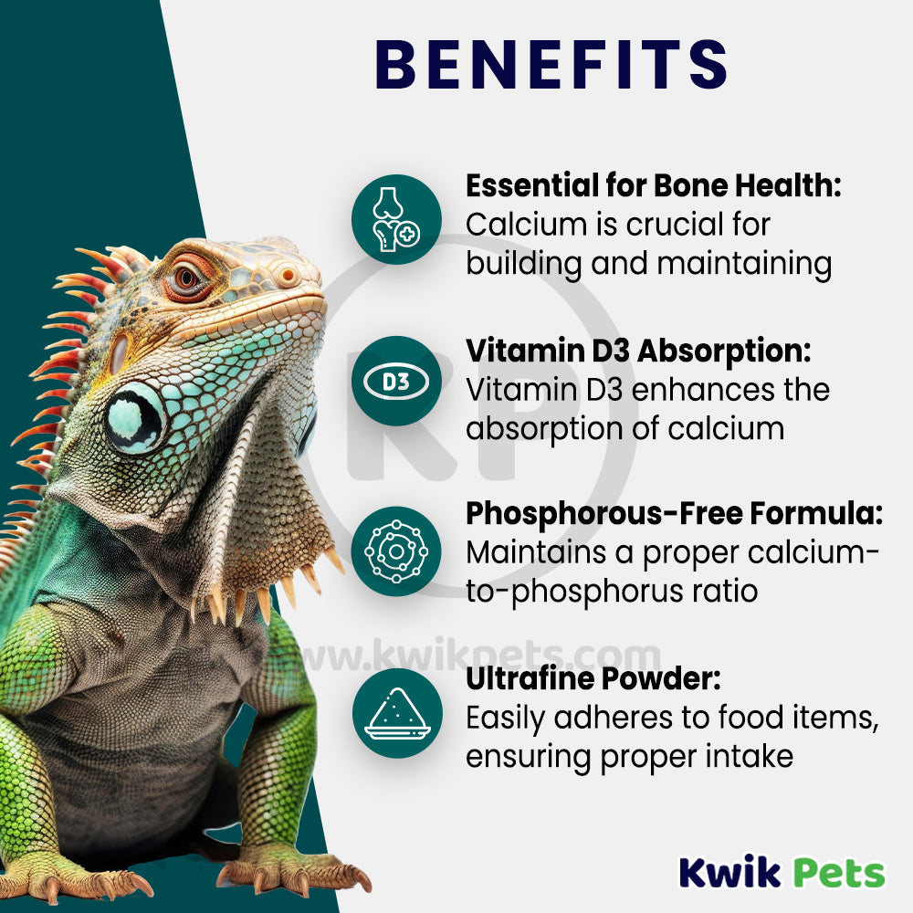 Benefits of Rep-Cal Research Labs Herptivite with Beta Carotene Multivitamins Reptile Supplement 3.3-oz