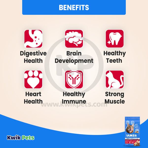 Benefits of IAMS ProActive Health Healthy Enjoyment Adult Dry Cat Food Chicken & Beef 3-lb