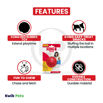 KONG Ball Dog Toy Red Small