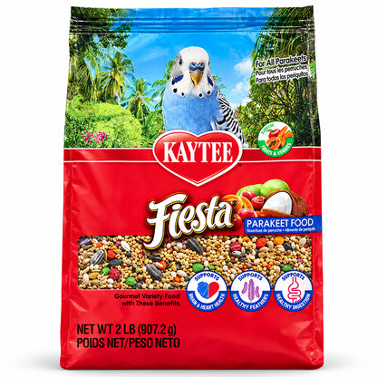 Front of Kaytee Fiesta Parakeet Food 2-lb