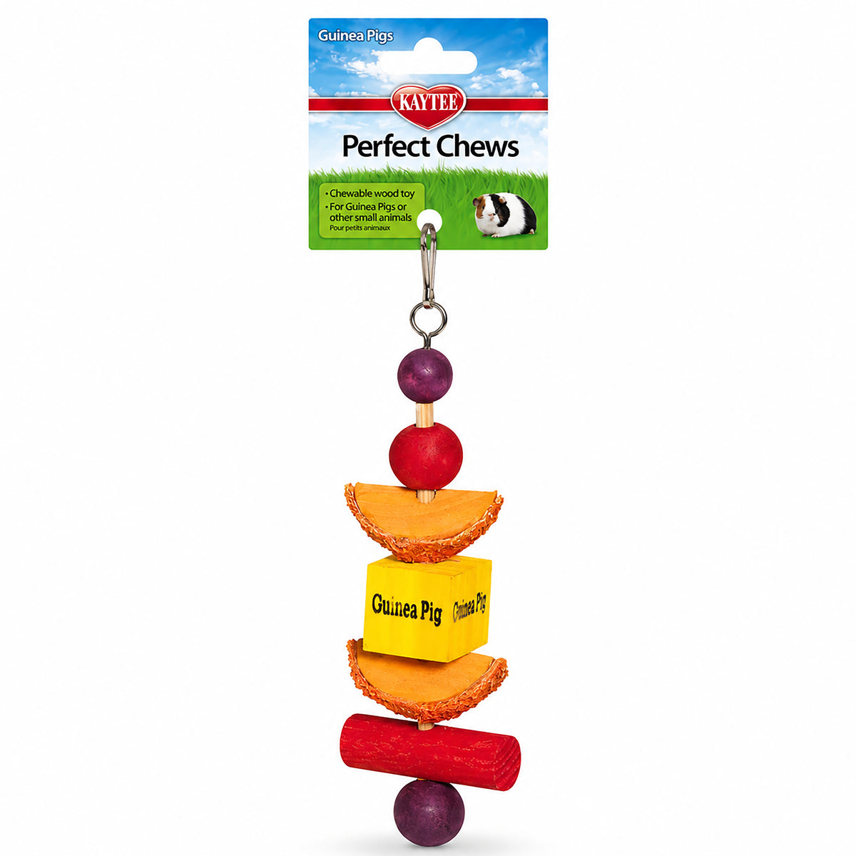 Front of Kaytee Perfect Chews Guinea Pig Toy 1 in X 2.5 in X 9.3 in