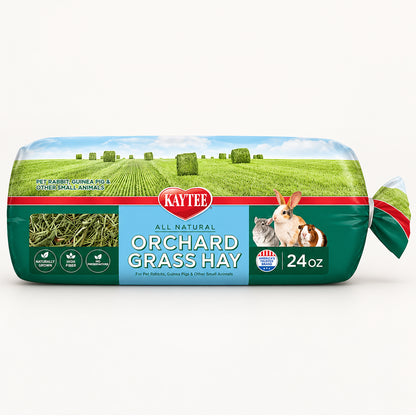 Front of Kaytee Orchard Grass Hay for Small Animals 24-oz