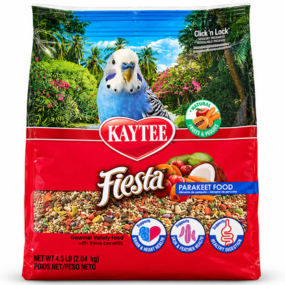 Front of Kaytee Fiesta Parakeet Food 4.5-lb