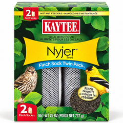 Kaytee Nyjer Finch Sock Wild Bird Food Instant Feeder Twin Pack 26-oz
